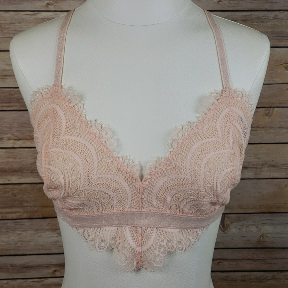 Peach Lace Free People Bralette